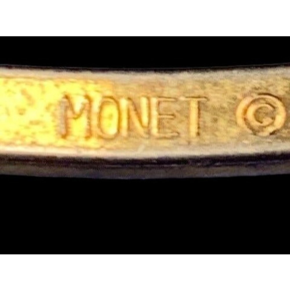 Vintage Monet Gold Tone Womens Bangle - Picture 5 of 8